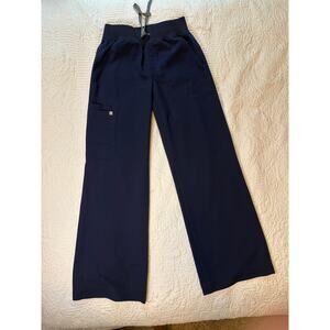 Figs Navy Small Isabel High waist Wide Leg Scrub Pants